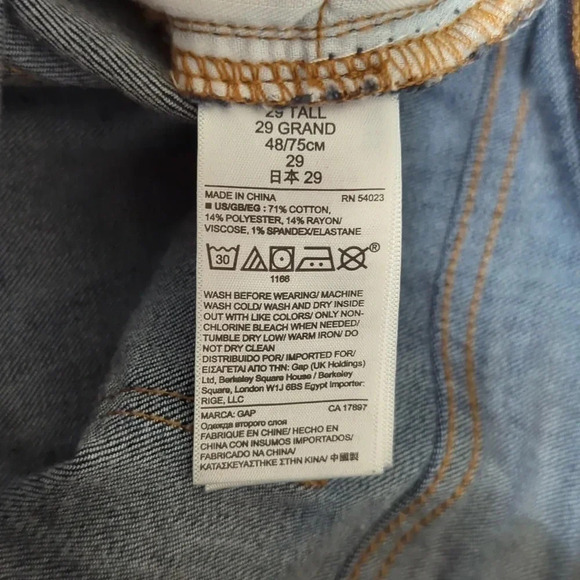 Gap High-Waisted Button-Front Mini Jean Skirt, Color Scottie Size 29T - Picture 12 of 12